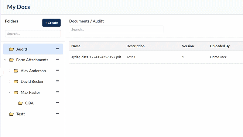 Fig: 12 - Illustration of using the checkbox to make a sub-folder