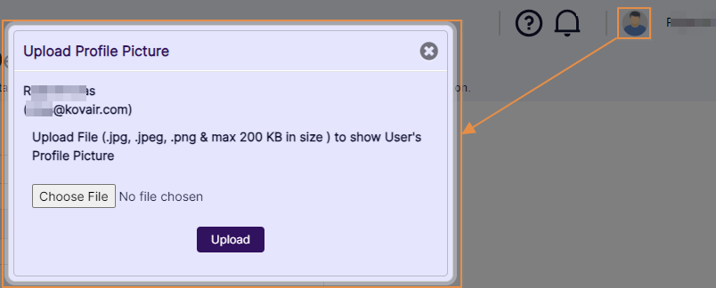 Upload Profile Picture dialog box