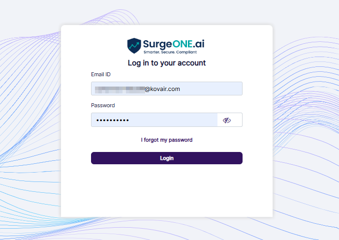 SurgeONE.ai login page