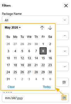To Date field with calendar picker for end-date selection