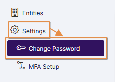 Change Password menu option