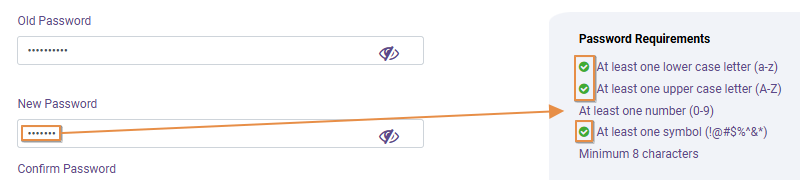 Satisfied condition met for setting password