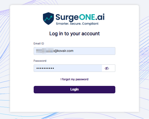 SurgeONE.ai login page
