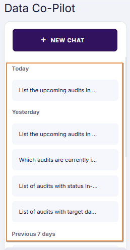 Viewing past chat history