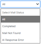 Status selection dropdown filter