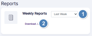 Elements of the Weekly Reports card