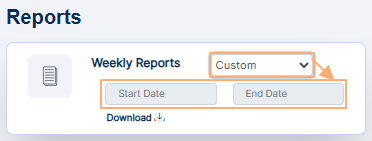 Date Range fields loads on Custom option selection
