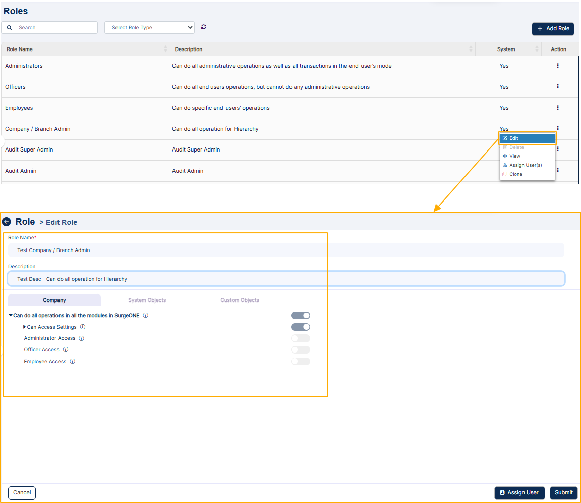 Disabled permissions modification