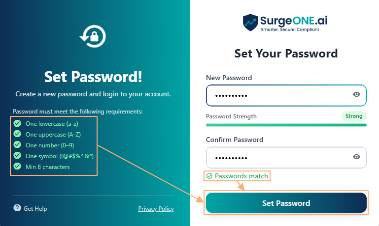 Continue button enabled