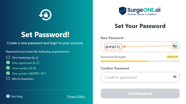 Unmasked Password view
