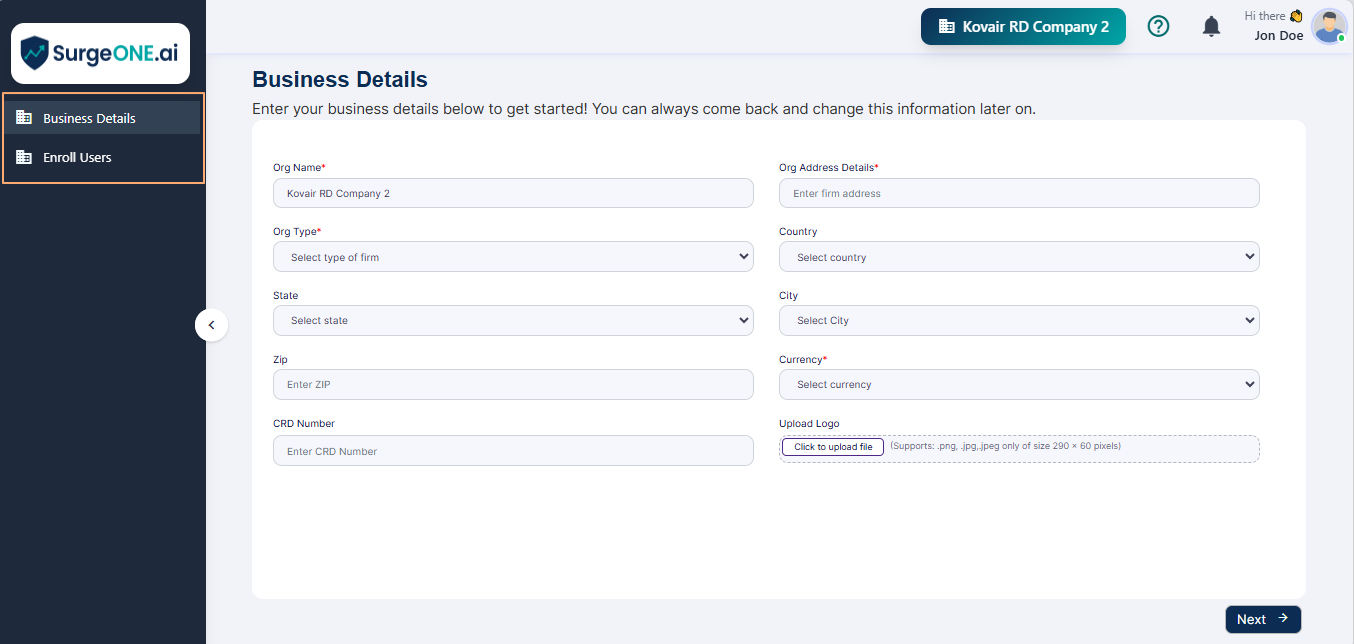 Different stages of getting started