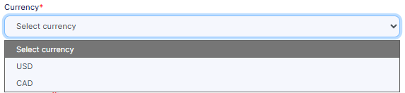 Selecting applicable Currency