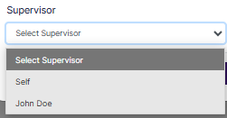 Supervisor dropdown