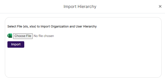 Import Hierarchy dialog box