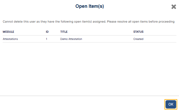 Fig: 71 - Open Item(s) modal window