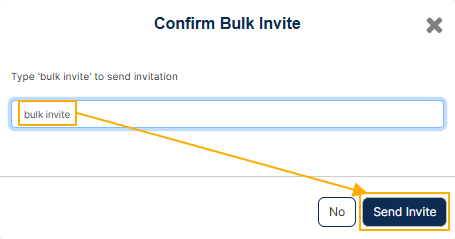 Button to trigger invite email