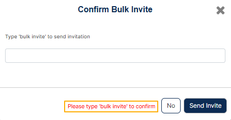 Validation on text field to enter bulk invite