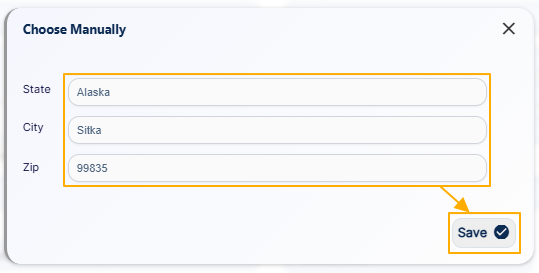 Saving the manual selections