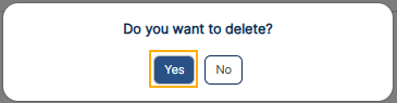 Delete confirmation modal