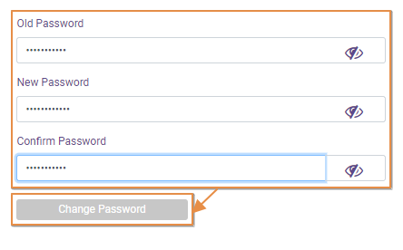 Change Password button is disabled by default