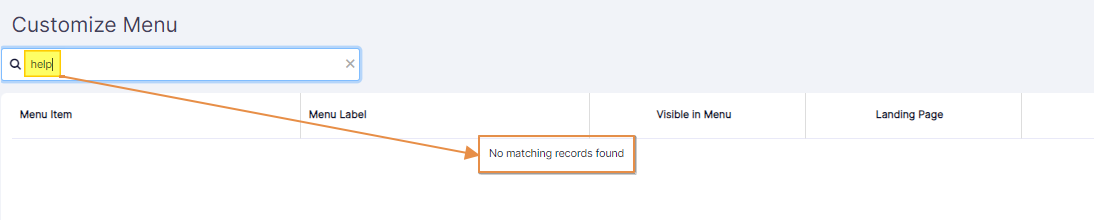 No search results found