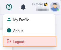 Logging out of the application