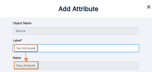 Entered label getting auto-populated in the Name field