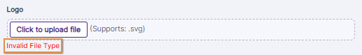 Logo image format invalid