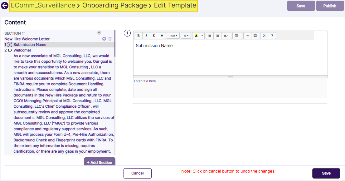 Editing the published form