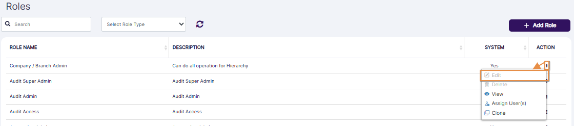 Disabled Edit menu option