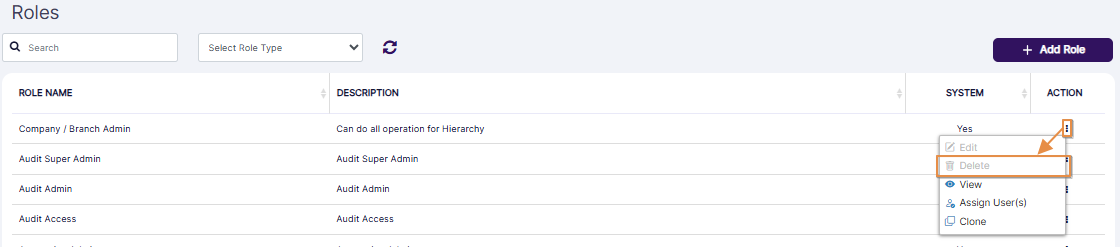 Disabled Delete menu option