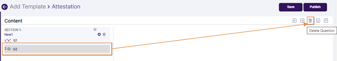 Delete question icon