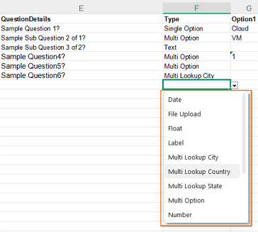 Various answer types