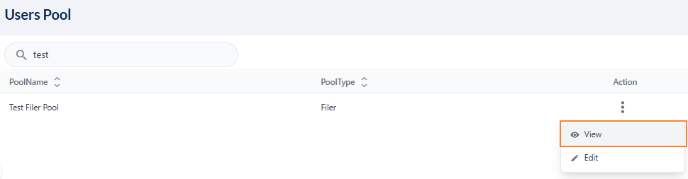 Clicking on the View menu option