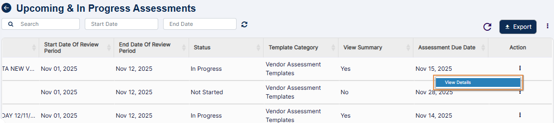 View Details menu option