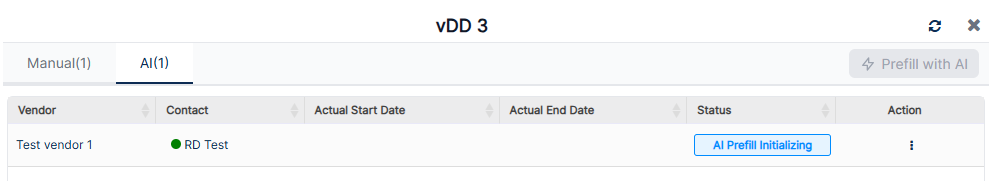 AI prefilling initiated