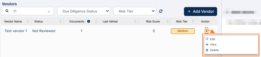 Context menu options