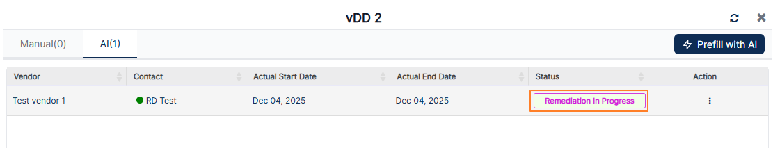 Remediation status update