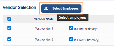 Select Employee button